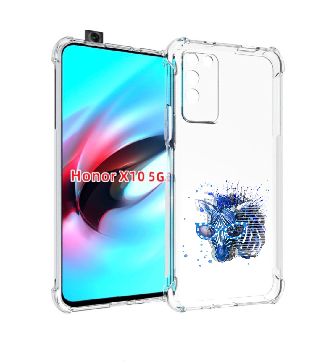 

Чехол MyPads расплывчатая зебра для Honor X10, Прозрачный, Tocco