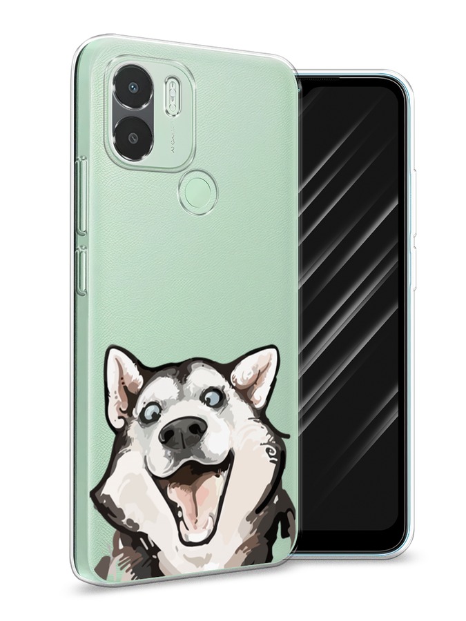 

Чехол Awog на Xiaomi Redmi A1+/A2+ "Радостный хаски", Белый;голубой;черный, 318550-1