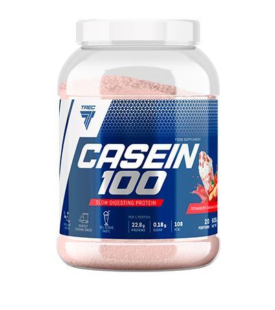 фото Протеин trec nutrition casein 100, 600 г, strawberry-banana