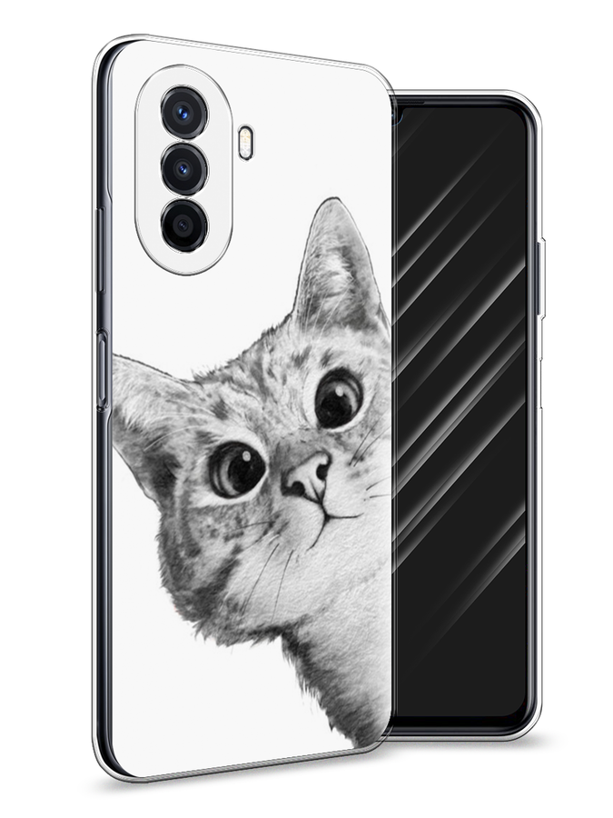 

Чехол Awog на Huawei Nova Y70 "Кот рисунок черно-белый", Разноцветный, 6109150-1