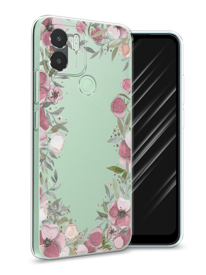 

Чехол Awog на Xiaomi Redmi A1+/A2+ "Розовая цветочная рамка", Розовый;зеленый, 318550-8