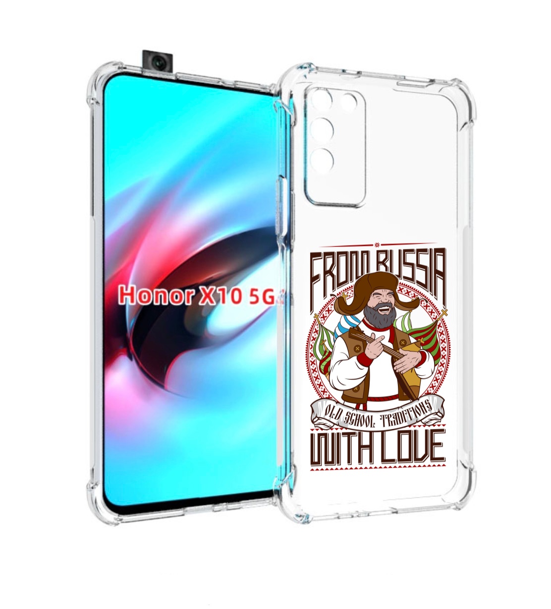 

Чехол MyPads русский мужчина для Honor X10, Прозрачный, Tocco
