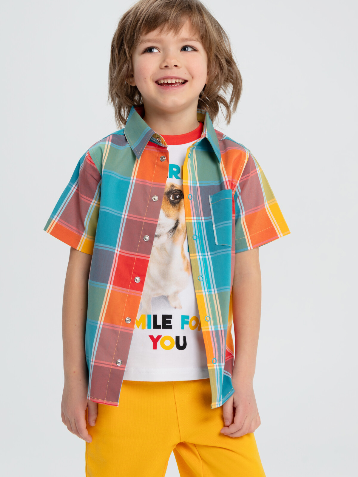 

Рубашка детская PlayToday Kids 12312089, разноцветный, 98, 12312089