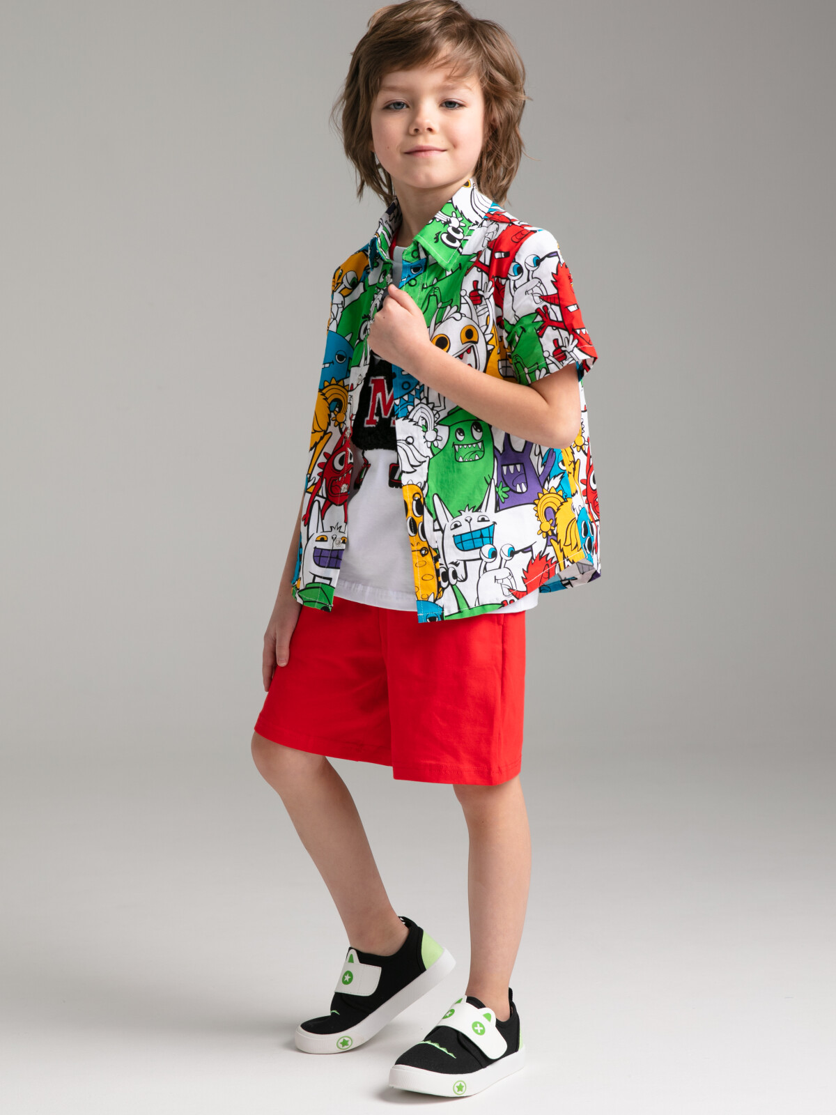 

Рубашка детская PlayToday Kids 12312147, разноцветный, 98, 12312147