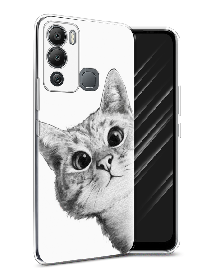 

Чехол Awog на Infinix Hot 12i "Кот рисунок черно-белый", Разноцветный, 3101250-1