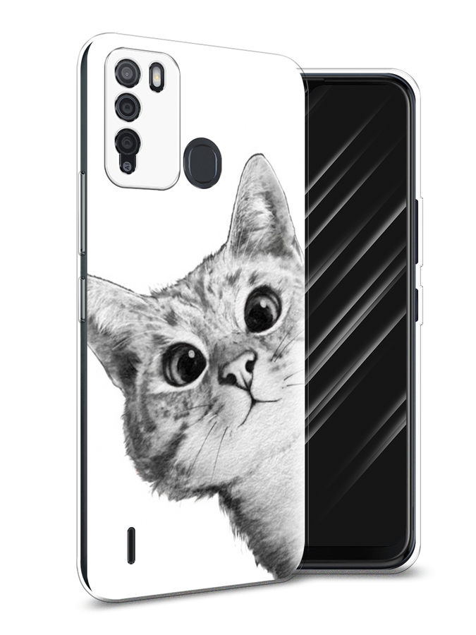 

Чехол Awog на Itel Vision 1 Pro "Кот рисунок черно-белый", Разноцветный, 3200350-1