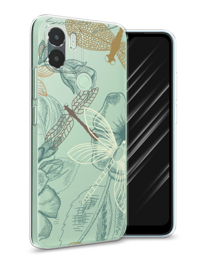 

Чехол Awog на Xiaomi Redmi A1+/A2+ "Тени стрекоз", Коричневый;зеленый;белый, 318550-8