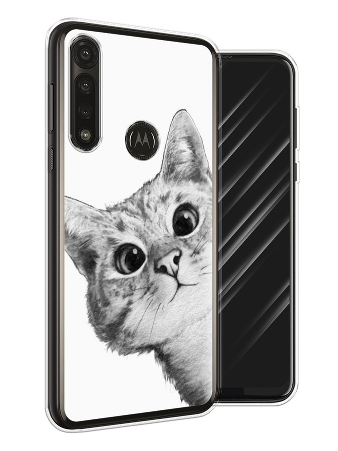 

Чехол Awog на Motorola Moto G Power 2020 "Кот рисунок черно-белый", Разноцветный, 242650-1