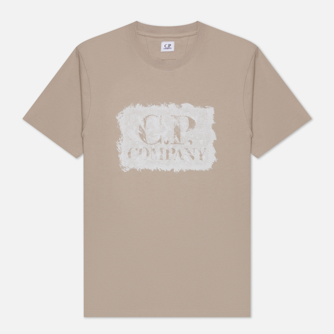 

Мужская футболка C.P. Company 30/1 Jersey Graphic Large Logo Print бежевый, Размер S, 30/1 Jersey Graphic Large Logo Print