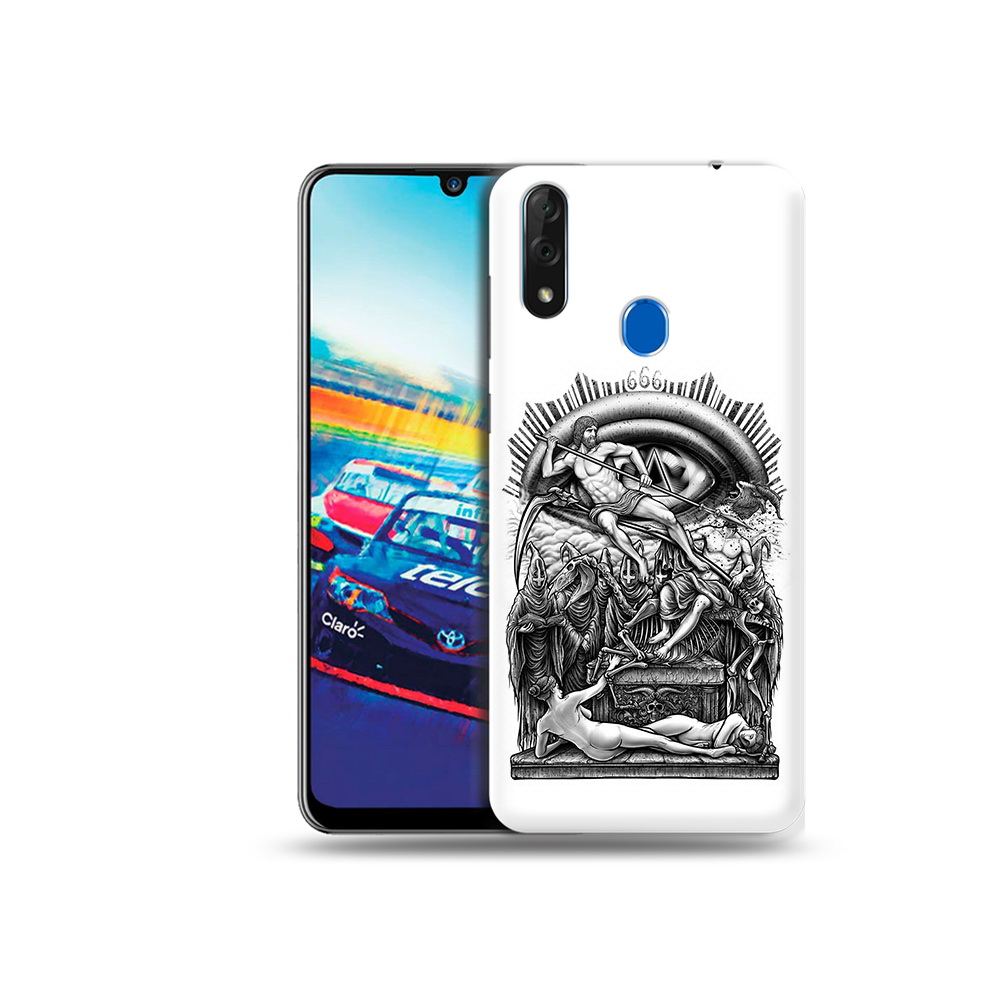 

Чехол MyPads Tocco для ZTE Blade V10 оракул черно белый (PT136503.455.528), Прозрачный, Tocco