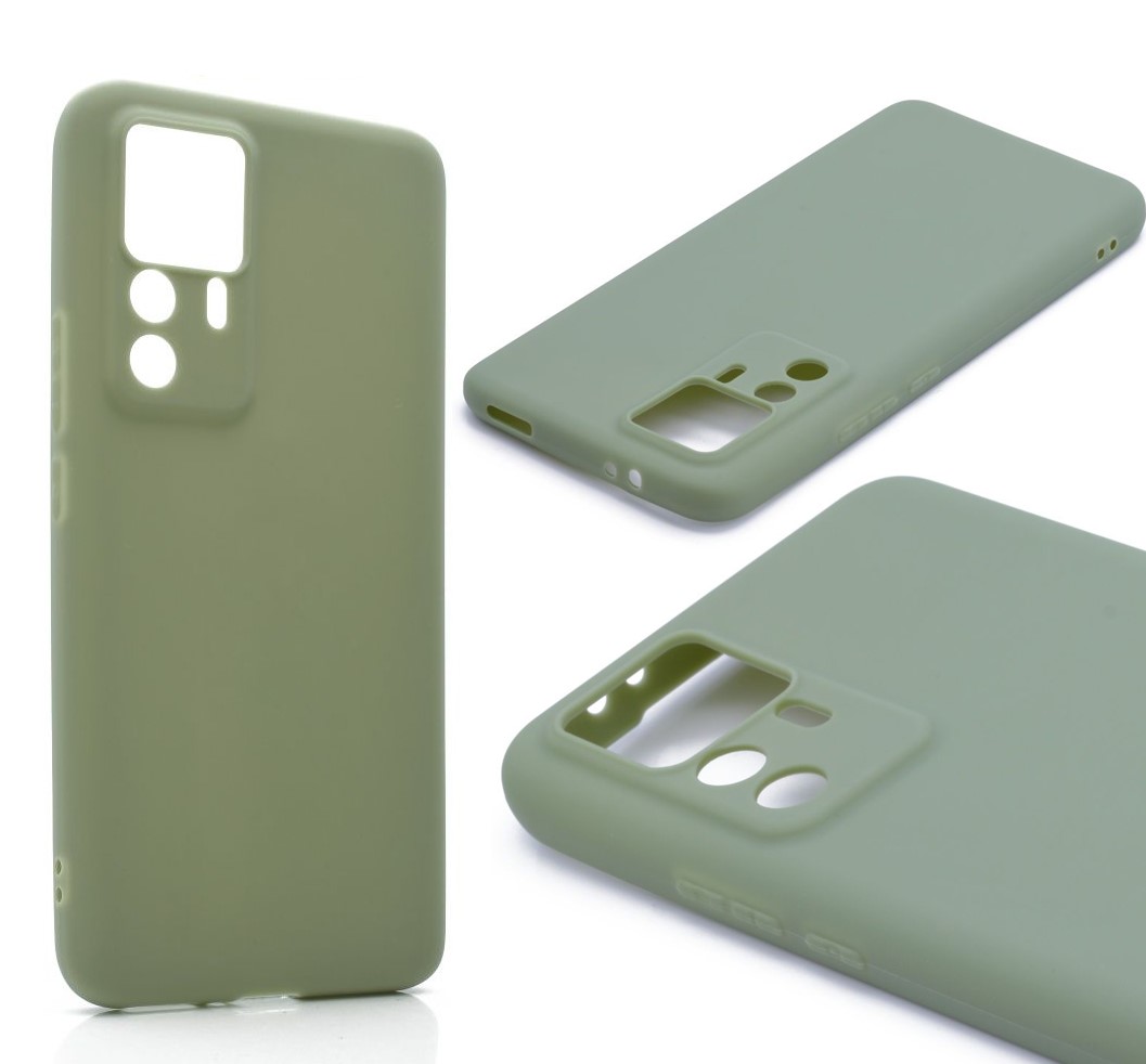 Силиконовый чехол TPU Case матовый для Xiaomi 12T Pro/12T светло-зеленый