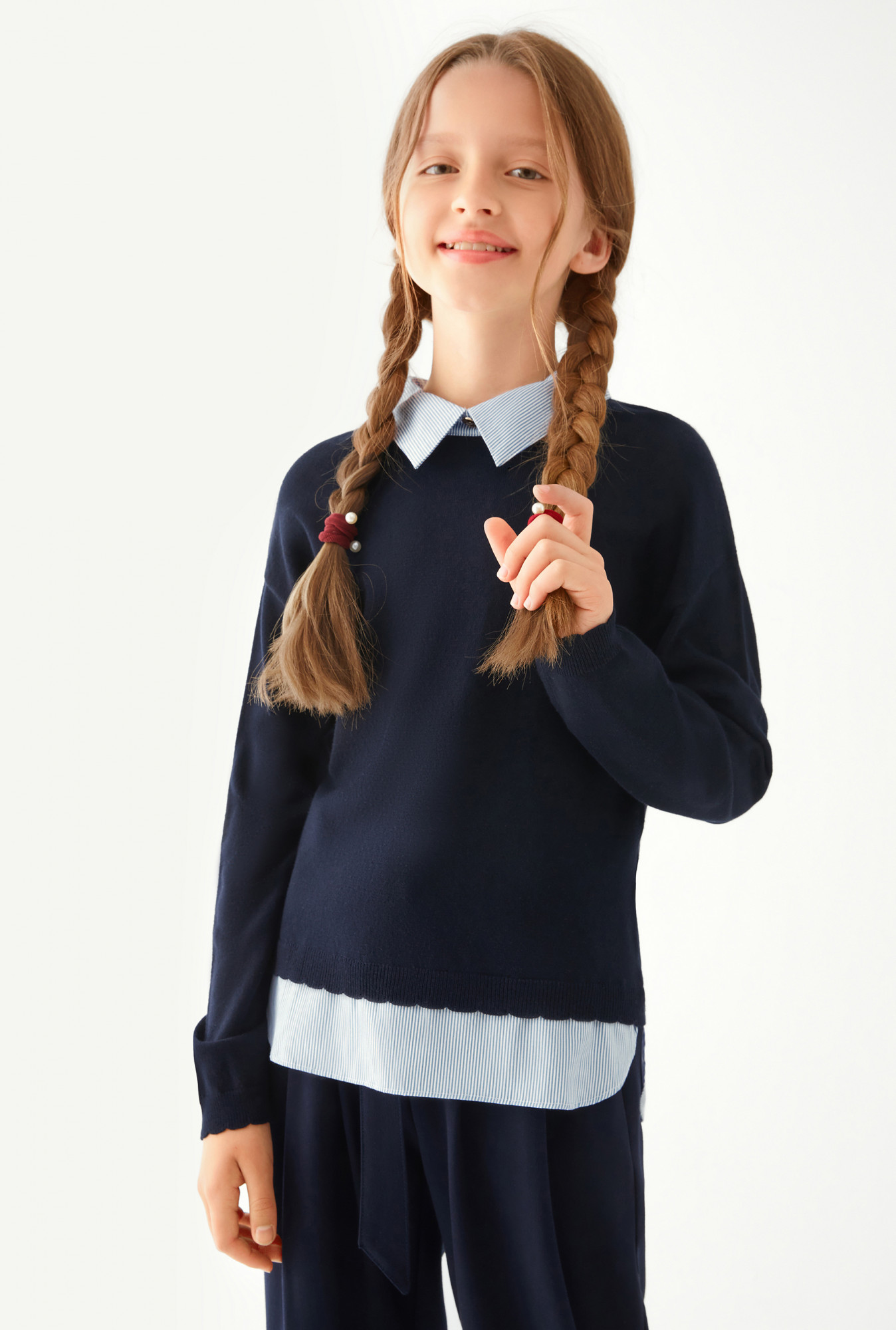 

Джемпер для девочек Acoola 20240310027 цв.темно-синий р.158, 20240310027