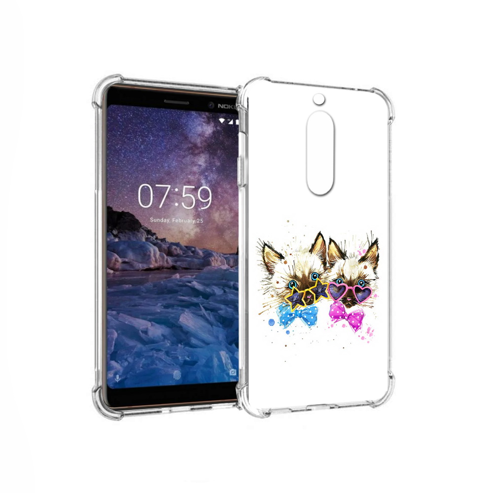 

Чехол MyPads Tocco для Nokia 7 милые котята (PT95887.123.474), Прозрачный, Tocco