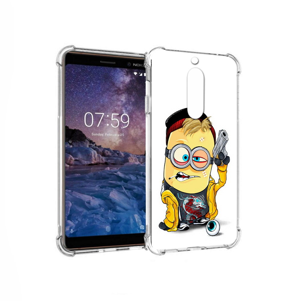 

Чехол MyPads Tocco для Nokia 7 миньон бандит (PT95887.123.475), Прозрачный, Tocco