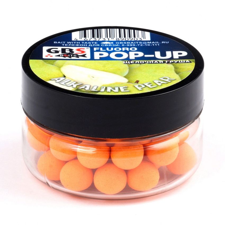 Бойлы плавающие GBS BaITS Pop-Up 12 мм 50 гр Щелочная Груша Оранжевый