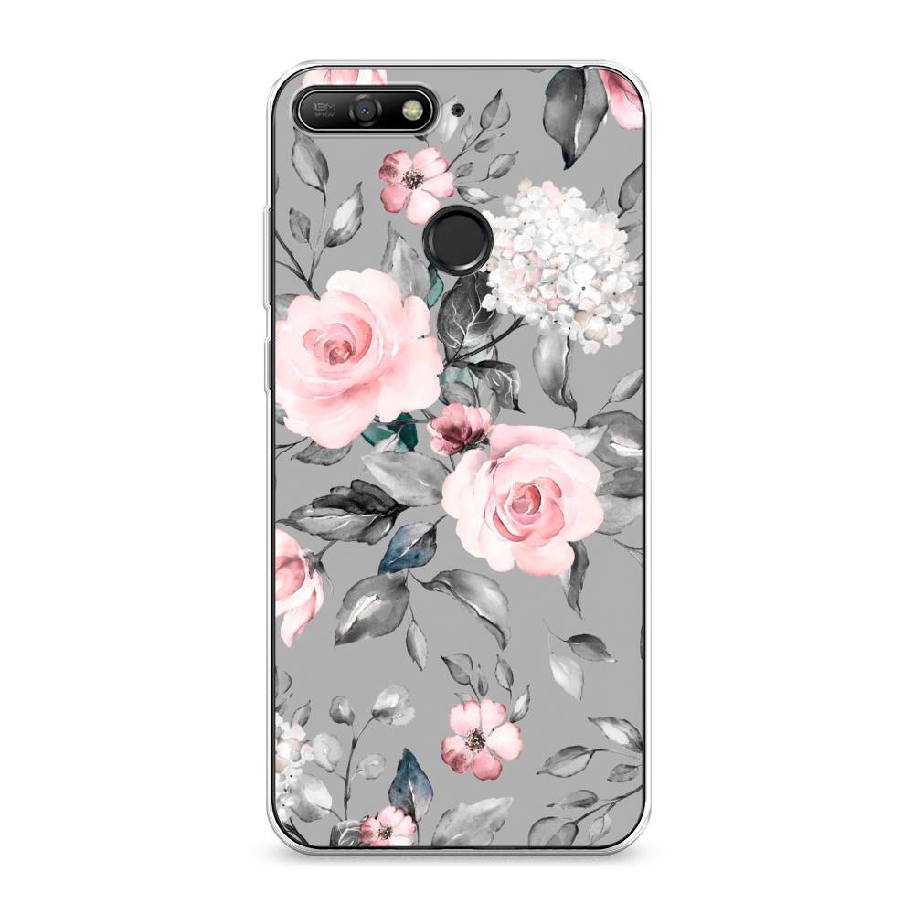 

Чехол Awog "Розы для сером" для Huawei Y6 Prime 2018, 65750-8