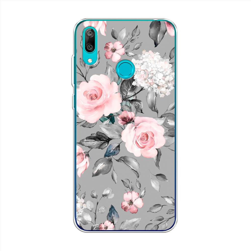 

Чехол Awog "Розы для сером" для Huawei Y7 2019, 68450-8