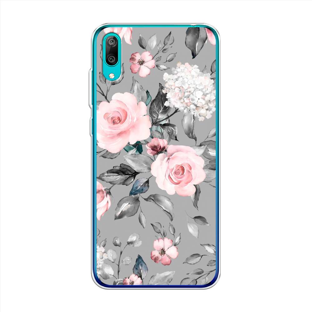 

Чехол Awog "Розы для сером" для Huawei Y7 Prime 2019
