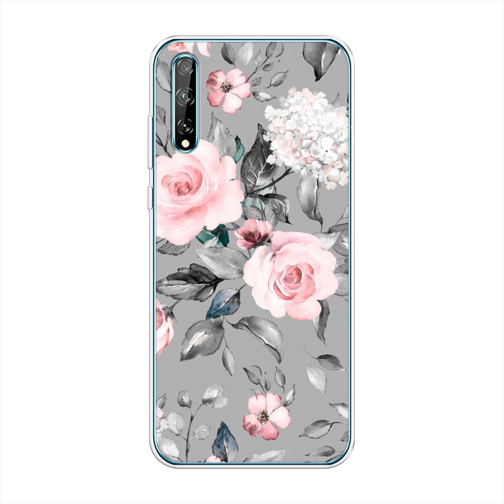 

Чехол Awog "Розы для сером" для Huawei Y8p, 6103450-8