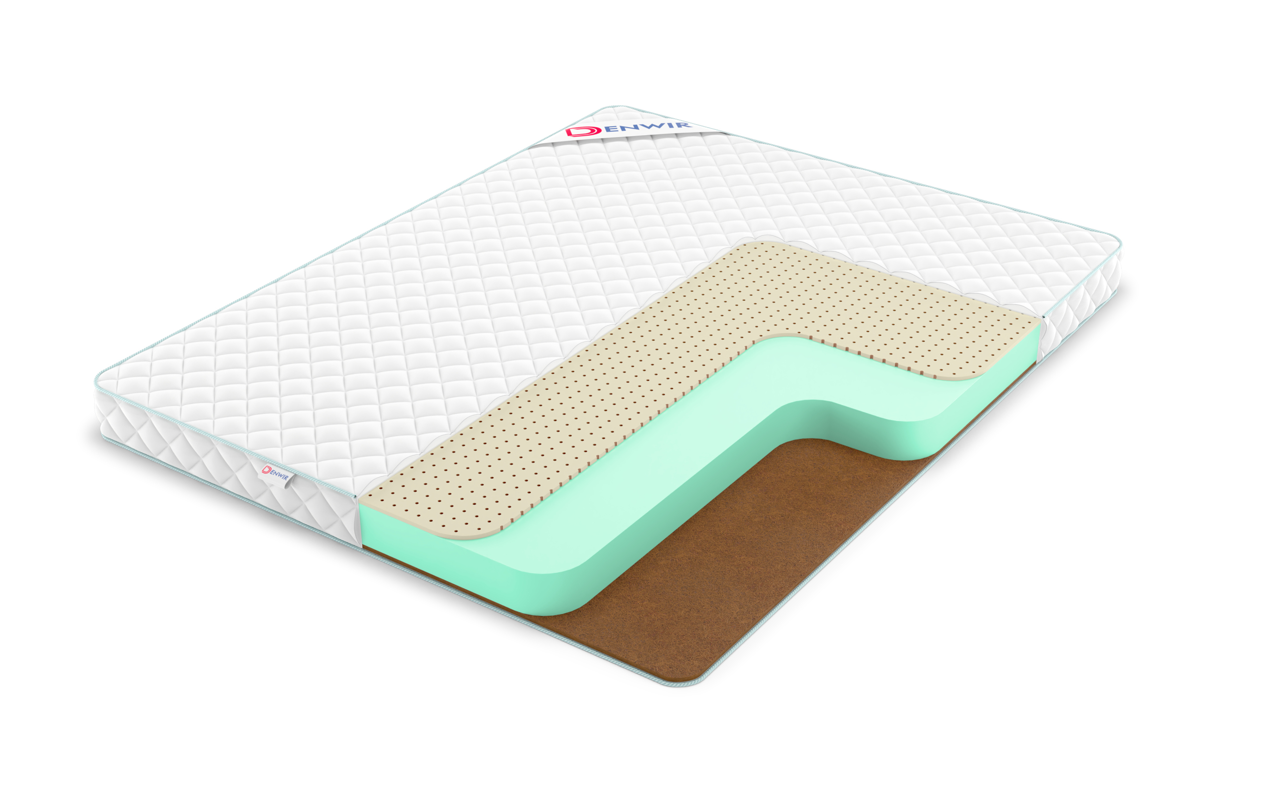 

Матрас Denwir Simpl Hard Soft 12 125х195, Бежевый;белый;серый;серебристый, Simpl Hard Soft 12