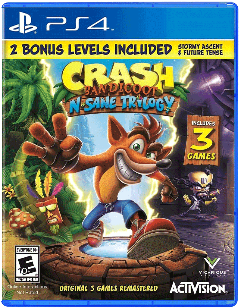 Игра Crash Bandicoot Nsane Trilogy 2 Bonus Levels PS4 полностью на иностранном языке 3290₽