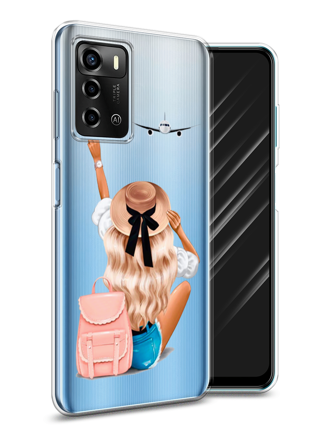 

Чехол Awog на ZTE Blade A72 / ЗТЕ Блэйд A72 "Автостопом самолетом", Разноцветный, 135450-7