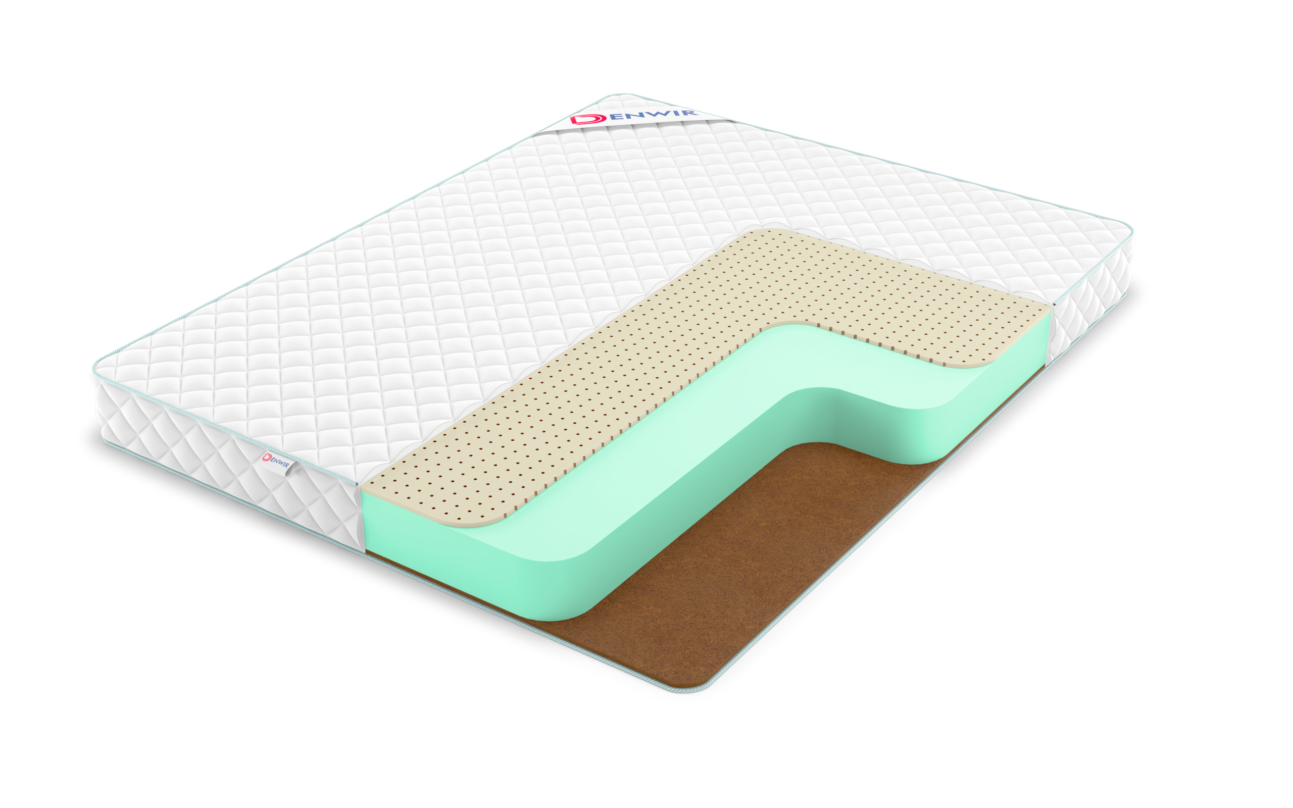 

Матрас Denwir Simpl Hard Soft 16 75х190, Бежевый;белый;серый;серебристый, Simpl Hard Soft 16