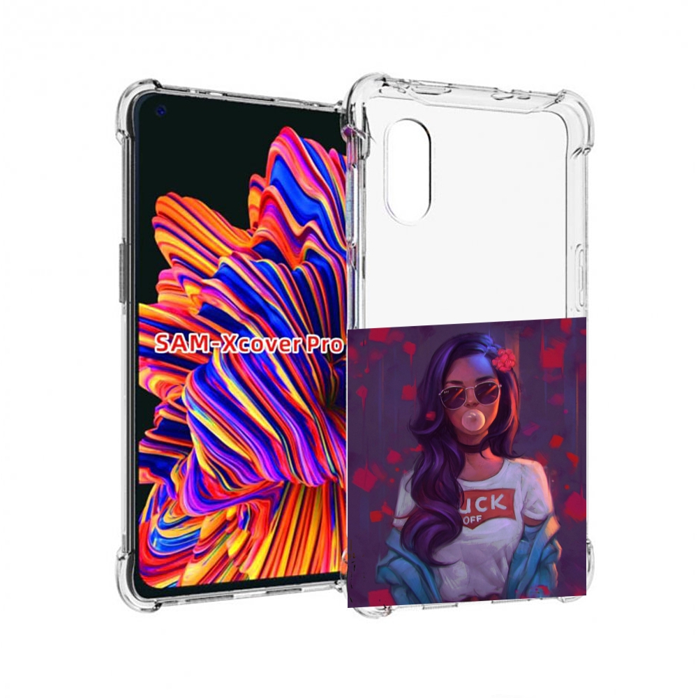 

Чехол MyPads девушка-с-жвачкой женской для Samsung Galaxy Xcover Pro 1, Прозрачный, Tocco