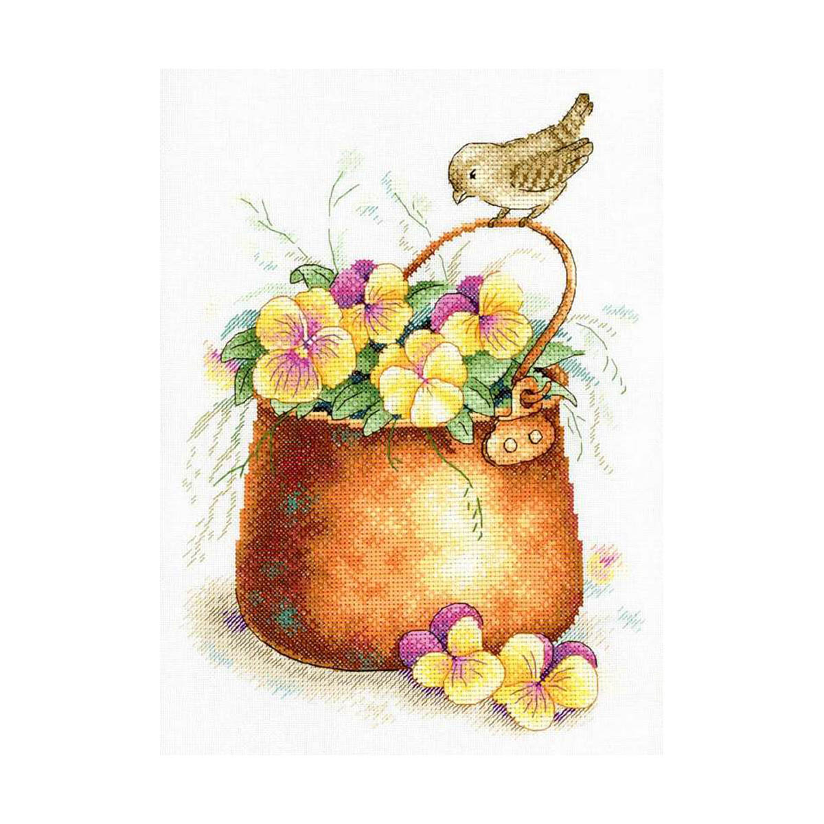 

Набор для вышивания крестом М.П.Студия "Цветочная легкость", 23x27 см, арт. А-024