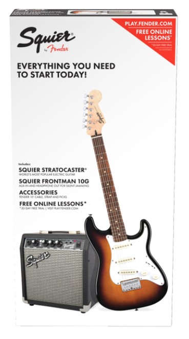 Комплект Squier Stratocaster® Pack Laurel Fingerboard Brown Sunburst, Fender (Фендер)