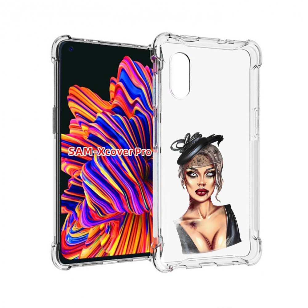 

Чехол MyPads девушка-с-линзами для Samsung Galaxy Xcover Pro 1, Прозрачный, Tocco