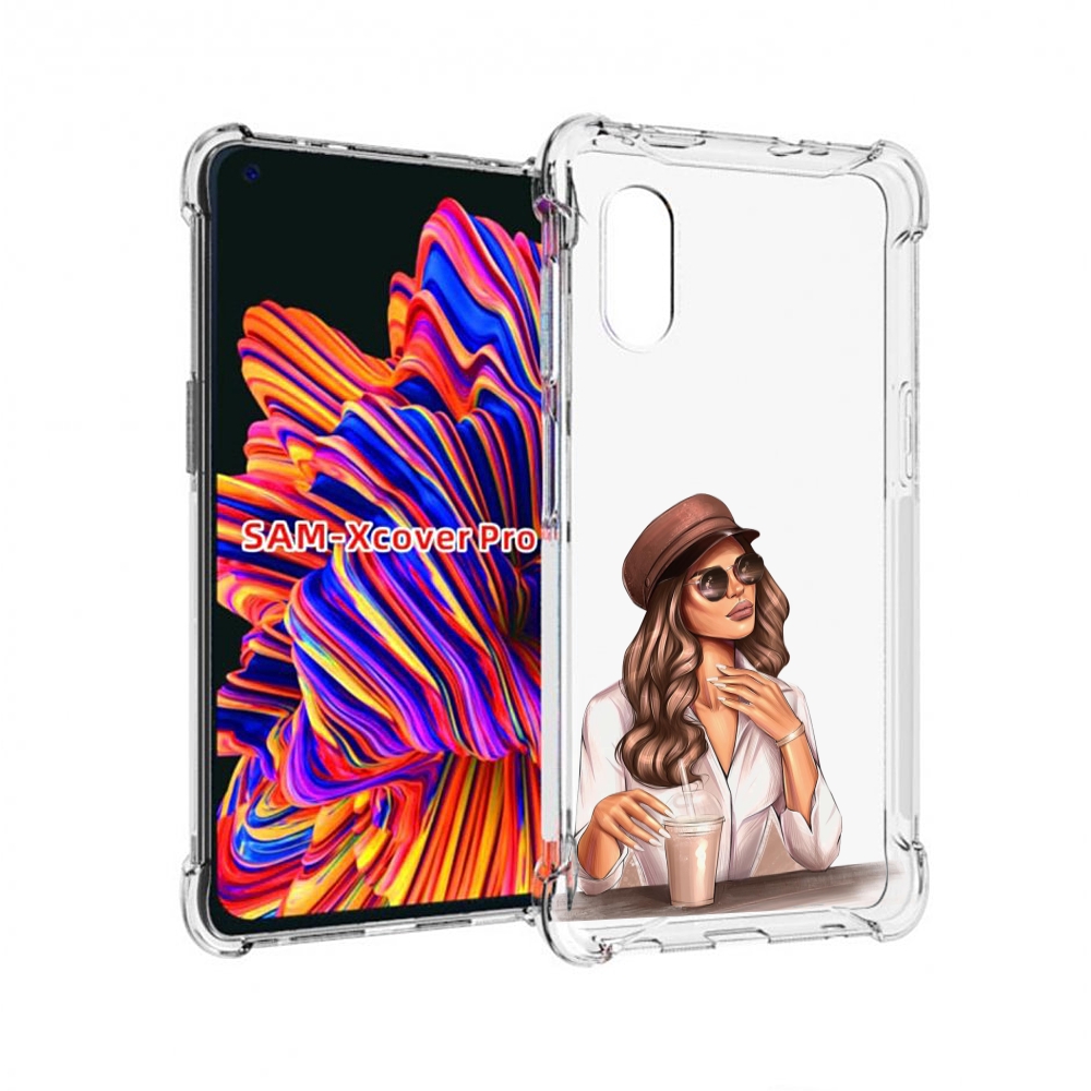 

Чехол MyPads девушка-с-милкшейком женский для Samsung Galaxy Xcover Pro 1, Прозрачный, Tocco