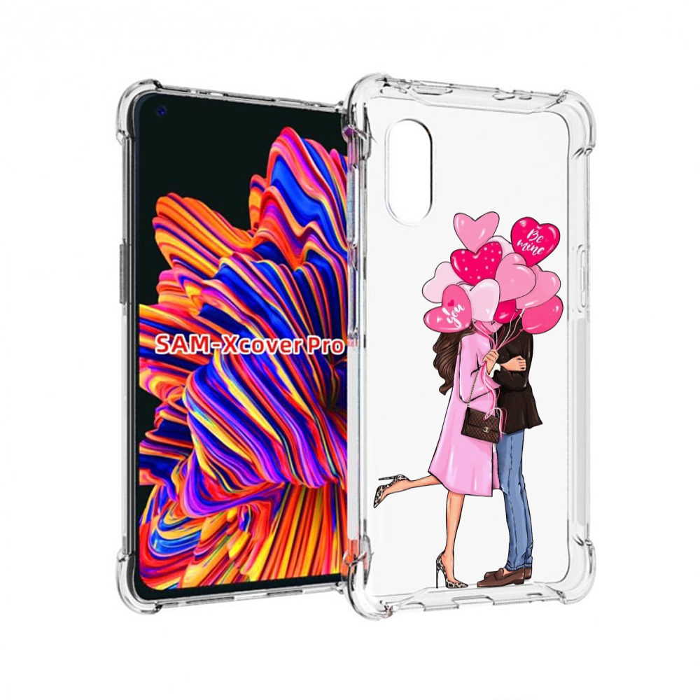 

Чехол MyPads девушка-с-парнем-сердечки женский для Samsung Galaxy Xcover Pro 1, Прозрачный, Tocco