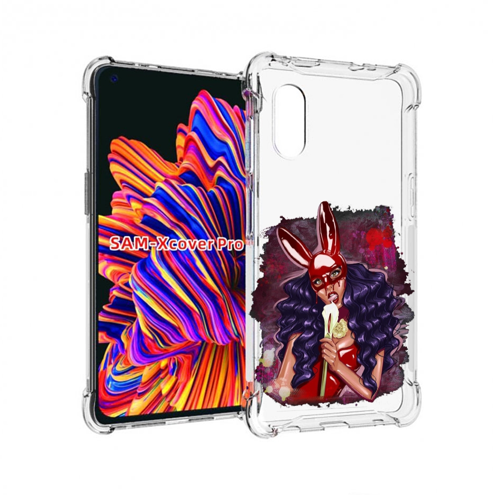 

Чехол MyPads девушка-с-текучей-маской женский для Samsung Galaxy Xcover Pro 1, Прозрачный, Tocco