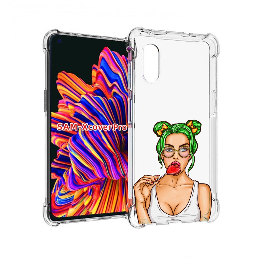 

Чехол MyPads девушка-с-чупачупсом-в-виде-сердца женский для Samsung Galaxy Xcover Pro 1, Прозрачный, Tocco