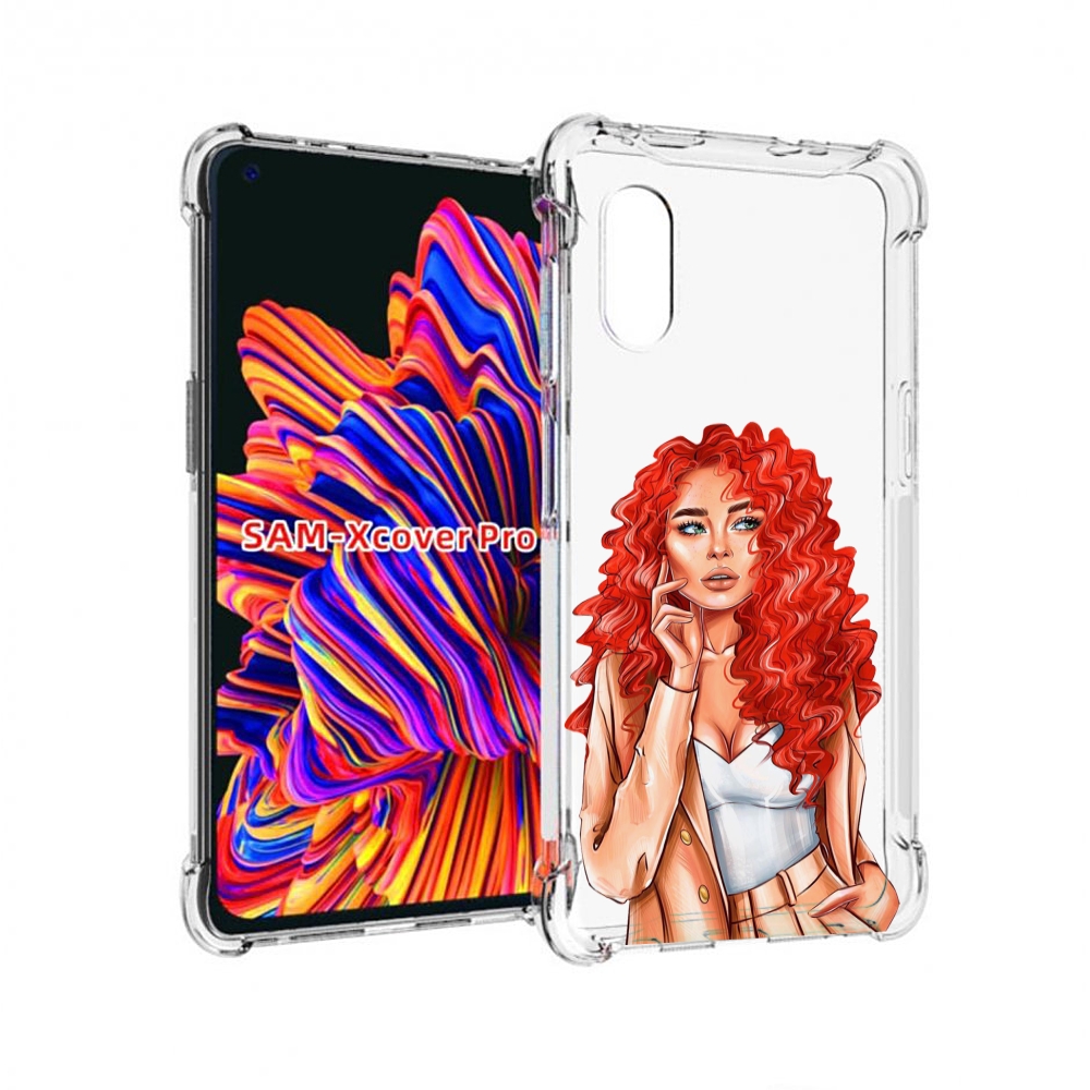

Чехол MyPads девушка-с-яркими-волосами женский для Samsung Galaxy Xcover Pro 1, Прозрачный, Tocco
