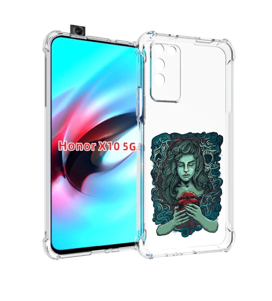 

Чехол MyPads спящая девушка для Honor X10, Прозрачный, Tocco