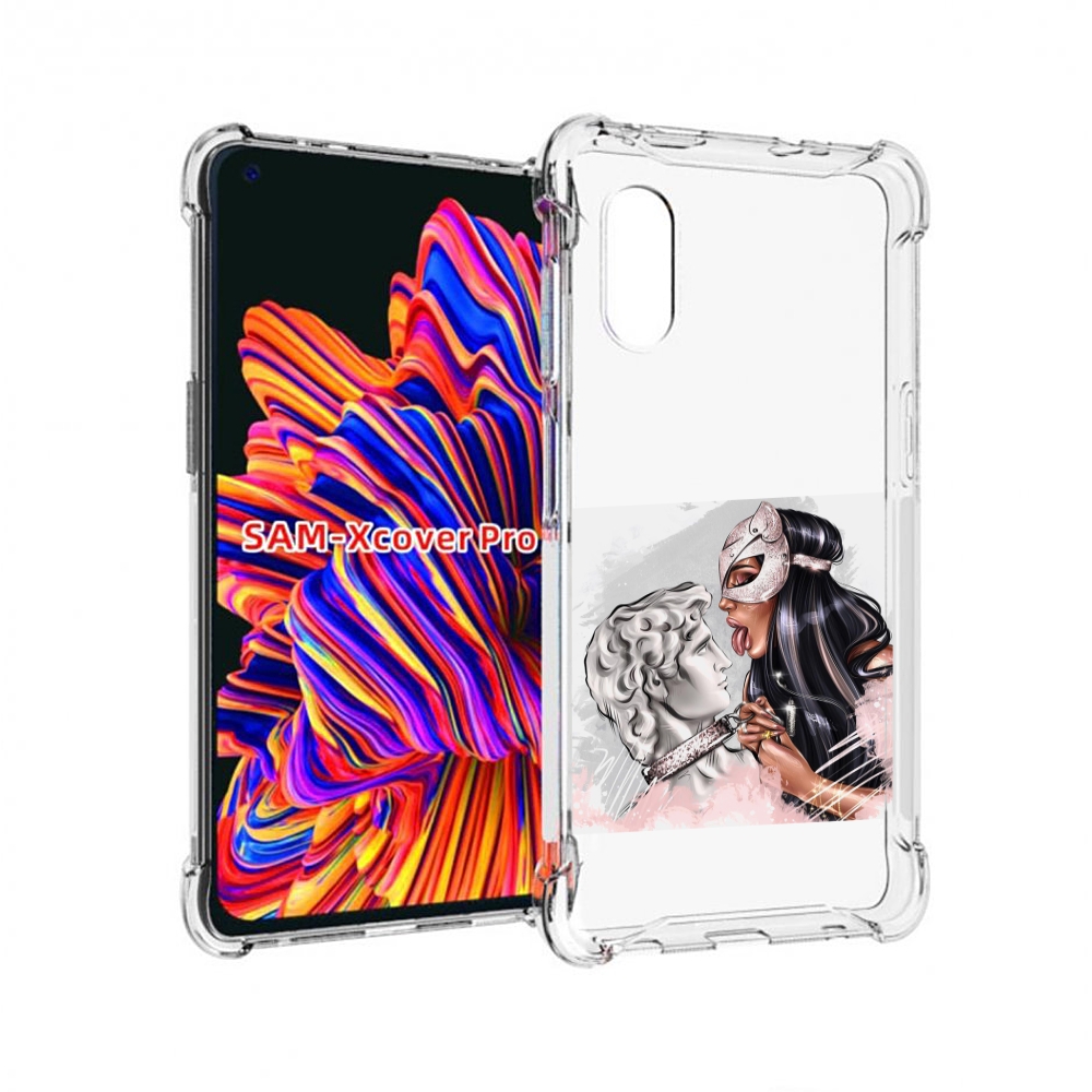 

Чехол MyPads девушка-флирт женский для Samsung Galaxy Xcover Pro 1, Прозрачный, Tocco