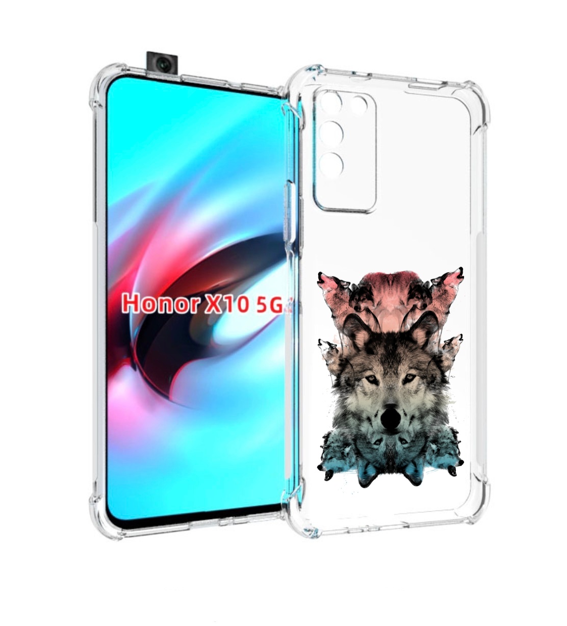 

Чехол MyPads стая для Honor X10, Прозрачный, Tocco