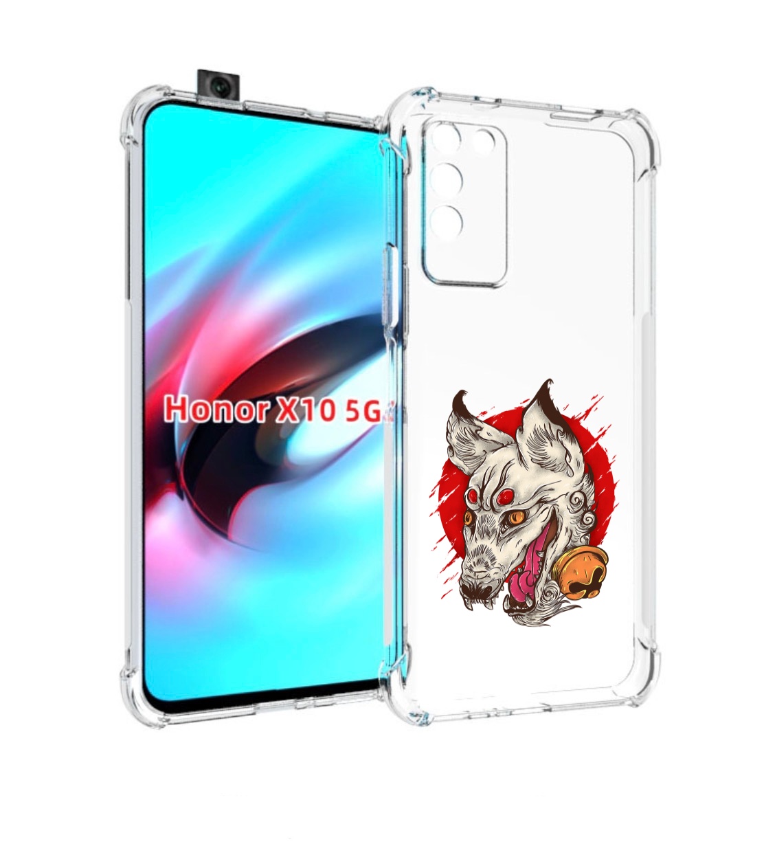 

Чехол MyPads страшная собака для Honor X10, Прозрачный, Tocco