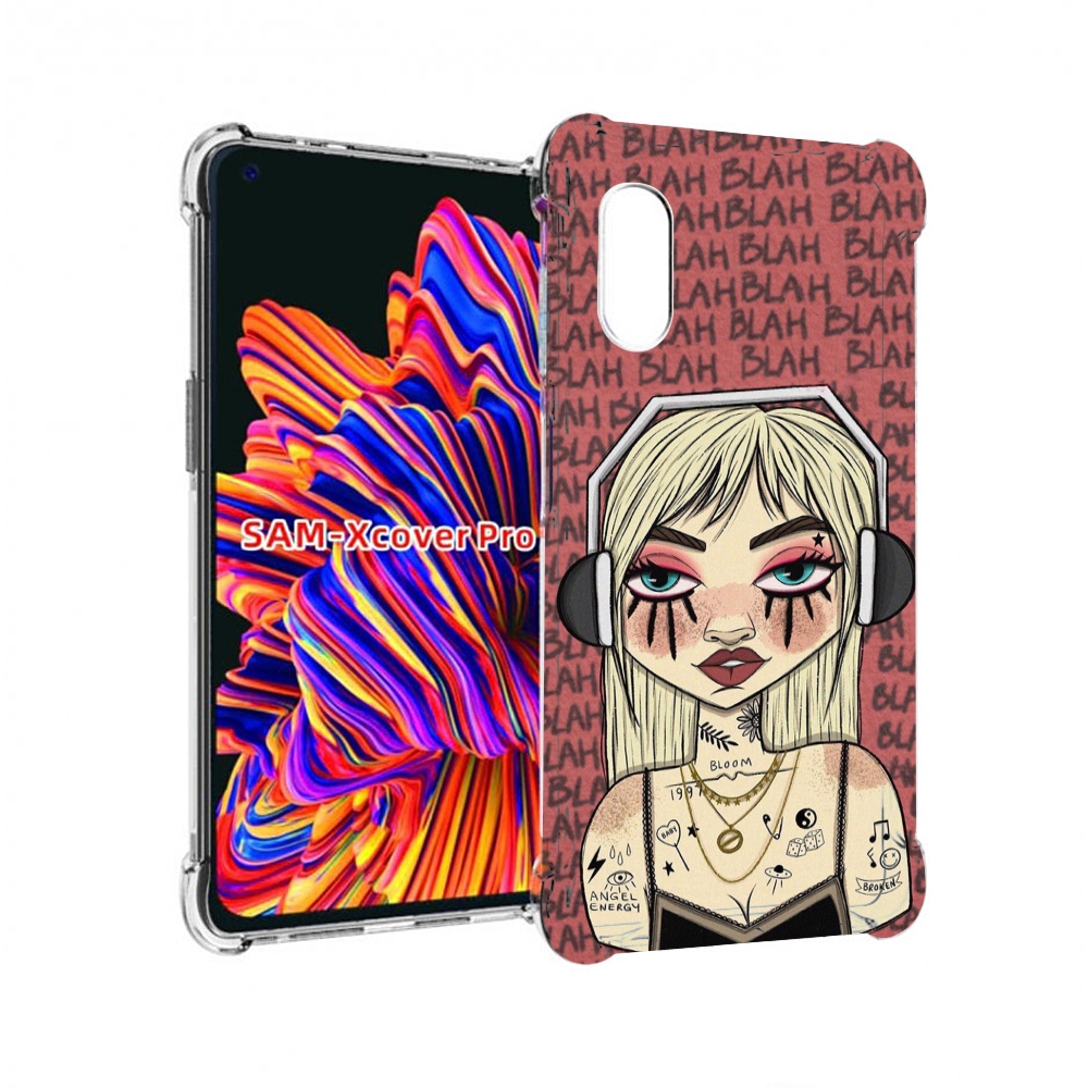 

Чехол MyPads дерзкая-девушка-в-наушниках женский для Samsung Galaxy Xcover Pro 1, Прозрачный, Tocco