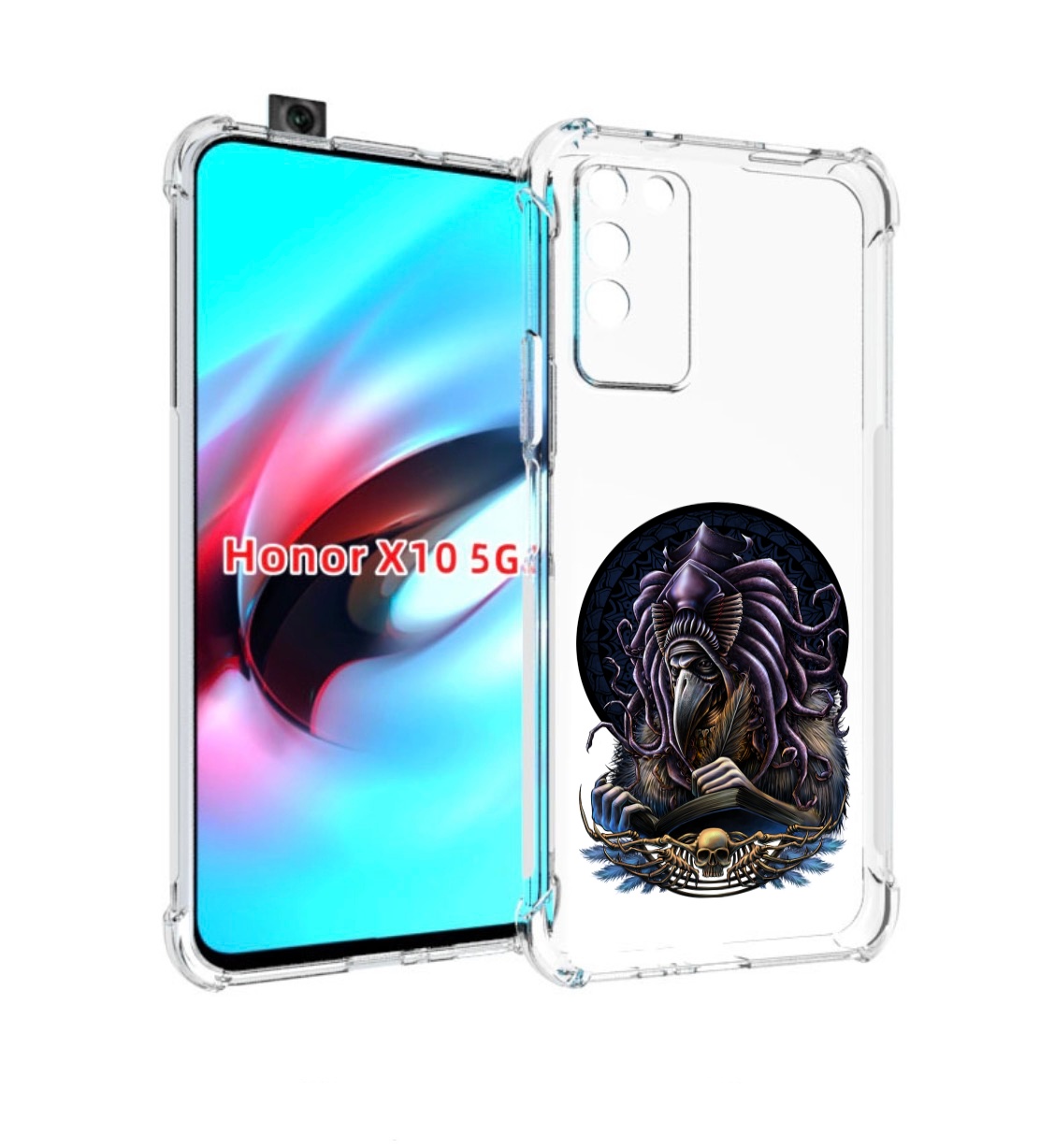 

Чехол MyPads умный ворон для Honor X10, Прозрачный, Tocco