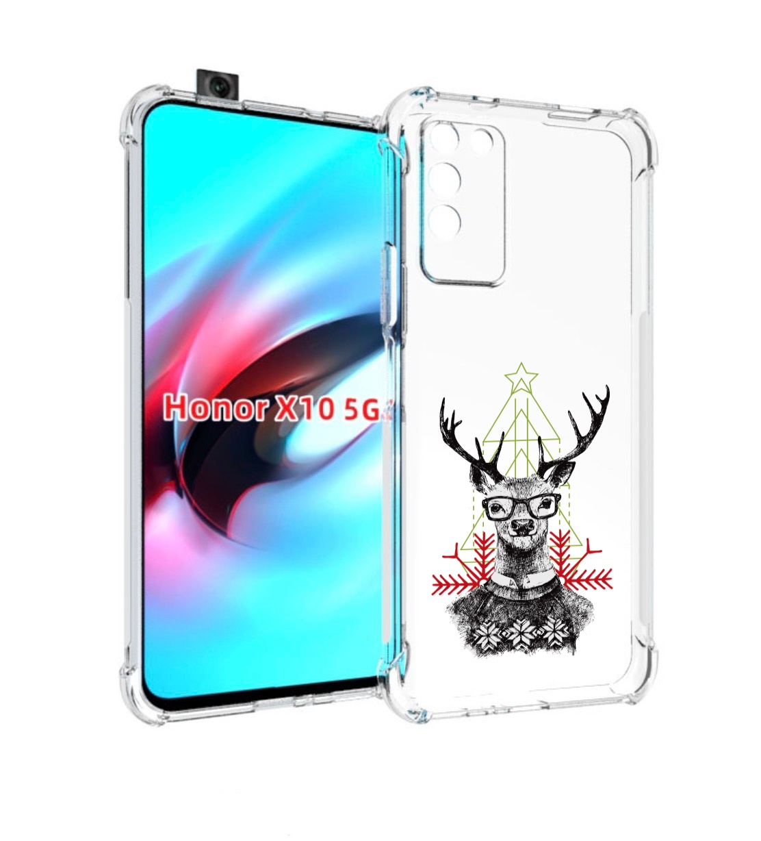 

Чехол MyPads умный олень для Honor X10, Прозрачный, Tocco