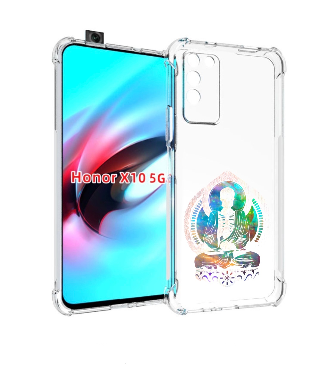 

Чехол MyPads умный скелет для Honor X10, Прозрачный, Tocco