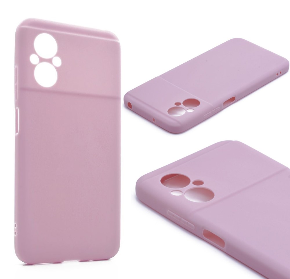 Силиконовый чехол TPU Case матовый для Xiaomi Poco M5 пыльно-розовый