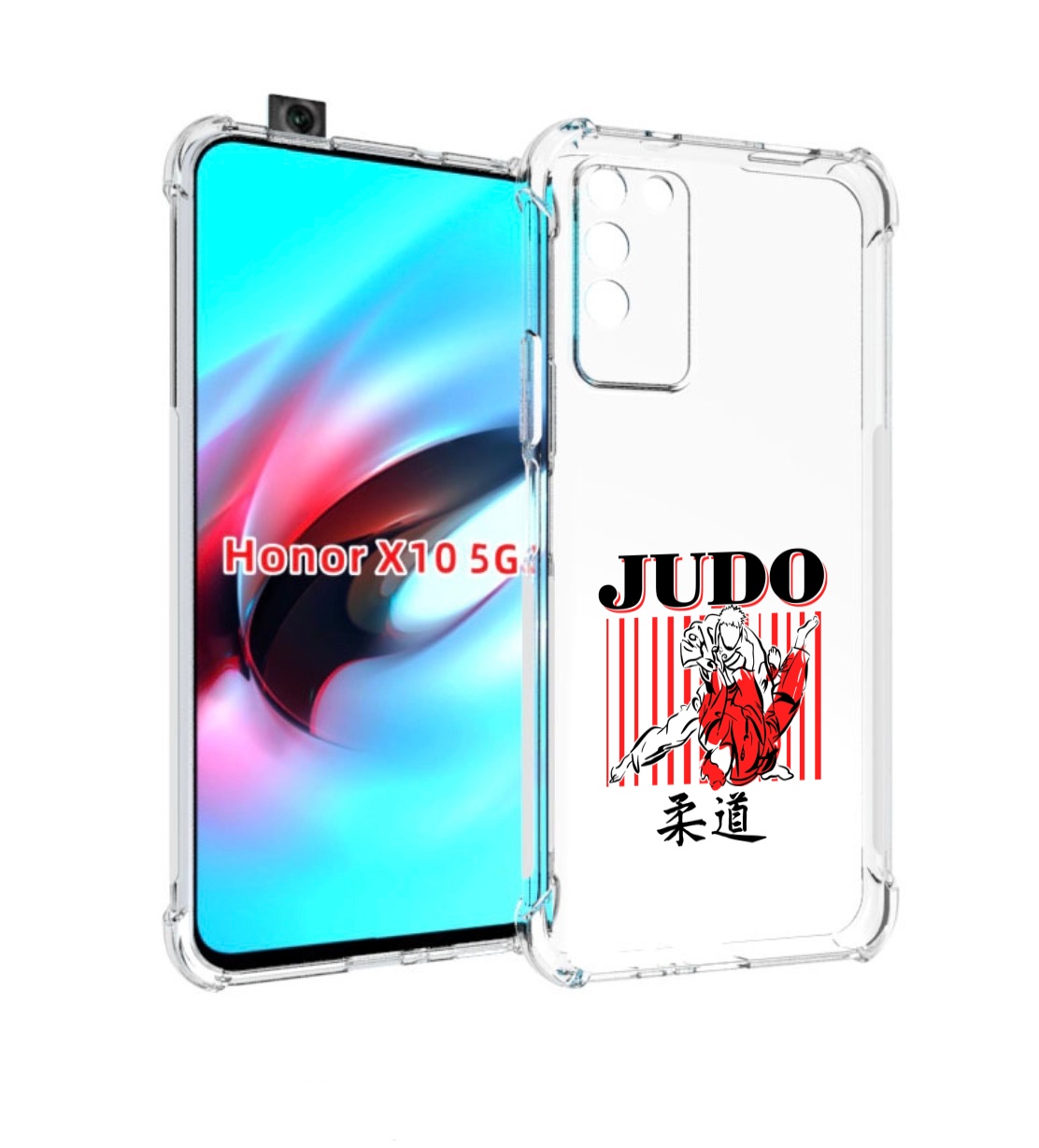 

Чехол MyPads Дзюдо для Honor X10, Прозрачный, Tocco