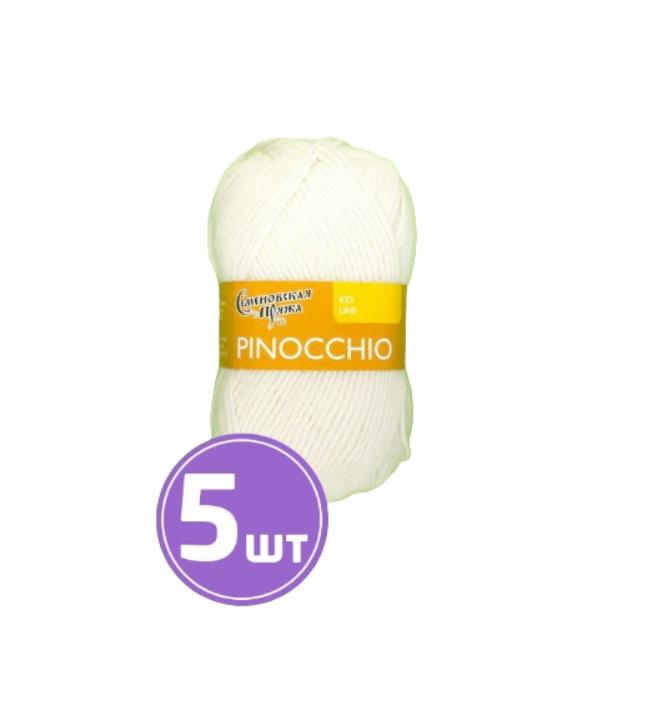 

Пряжа Семеновская Pinocchio (25), суровый 5 шт. по 50 г