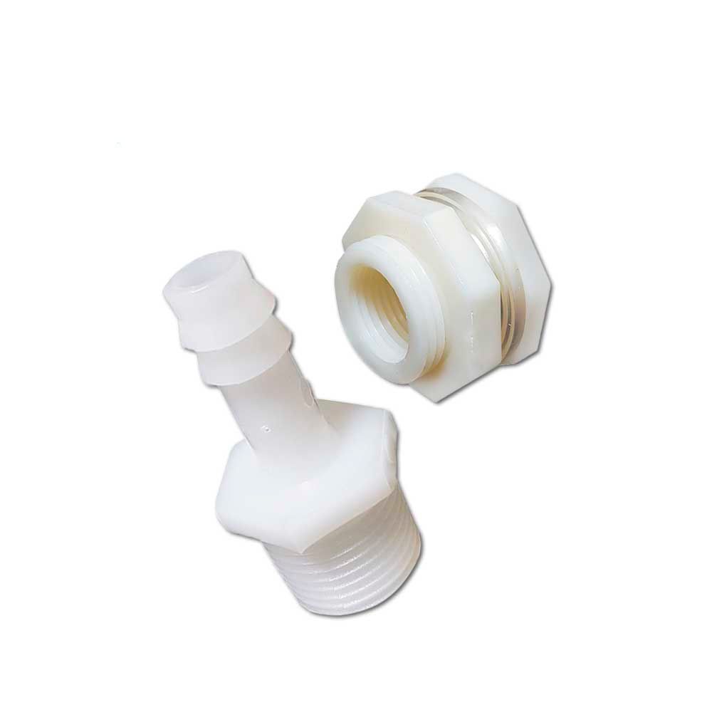 Штуцер и врезка для поилки FERMERZ, комплект, на шланг 10 мм, 3 шт