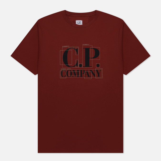 

Мужская футболка C.P. Company 30/1 Jersey Large Graphic Logo бордовый, Размер L, Красный, 30/1 Jersey Large Graphic Logo
