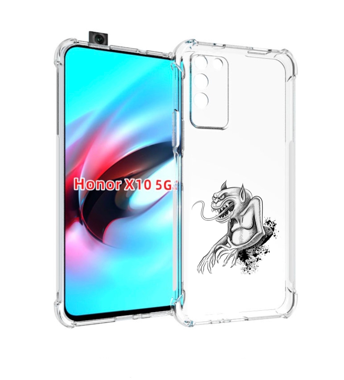 

Чехол MyPads чорт для Honor X10, Прозрачный, Tocco